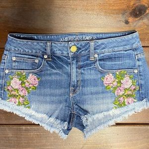 American Eagle Embroidered Shorts